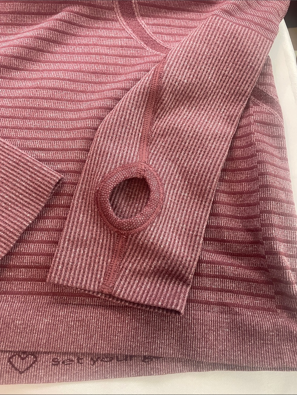 lululemon athletica Striped Seam-Detail Crewneck Sweater - Mauve 000925